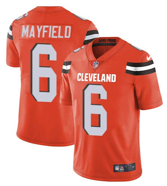 Men's Cleveland Browns #6 Baker Mayfield Orange 2018 NFL Draft Vapor Untouchable Limited Stitched Jersey